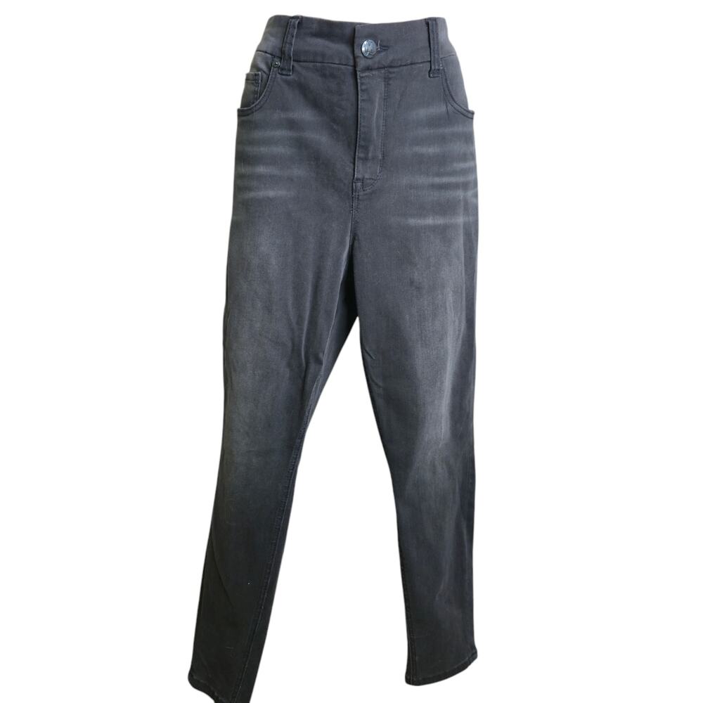 Melissa McCarthy Seven7 Jeans 18W‎ Black Skinny Plus Size Stretch Embellished